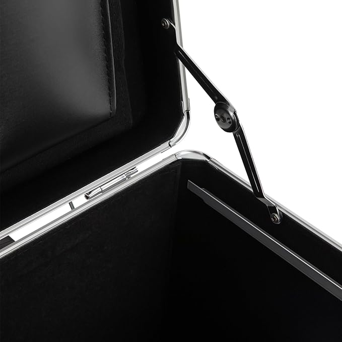 Modern Aluminum Alloy File Lock Box with Wheels and Telescopic Handle, Silver, Rectangular, Portable, Water Repellent, 19.2 x 15 x 16 inches, 7 Compartments, Locking Mobile Business Case