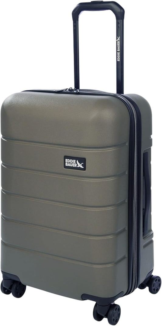 Eddie Bauer Glacier Carry-On 22" Luggage | Hardside | Spinner Wheels | Expandable | Lightweight | Travel Essentials - Sprig Green