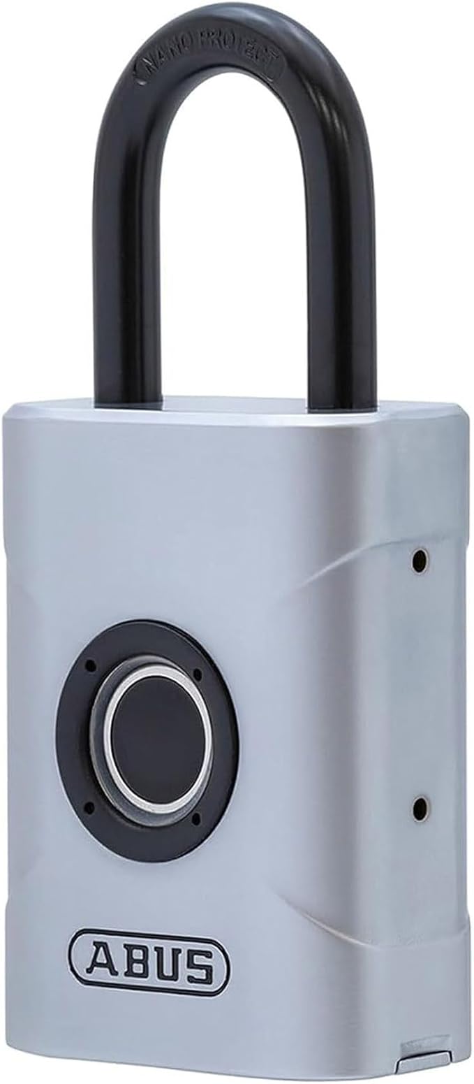 ABUS Touch 57/45 Fingerprint Lock, Smart Lock for Home, Office and More, Silver