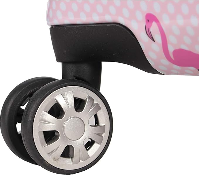 Betsey Johnson Luggage Hardside 3 Piece Set Suitcase With Spinner Wheels (20" 26" 30") (One Size, Flamingo Strut)