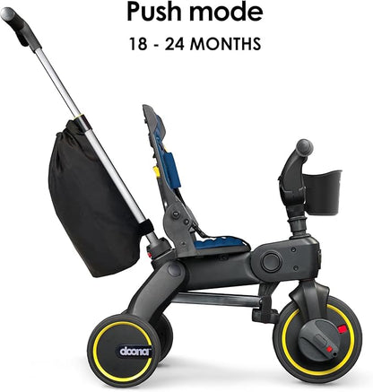 Doona Liki Trike S3, Royal Blue - 5-in-1 Compact, Foldable Tricycle - Suitable for Toddlers 10 to 36 Months