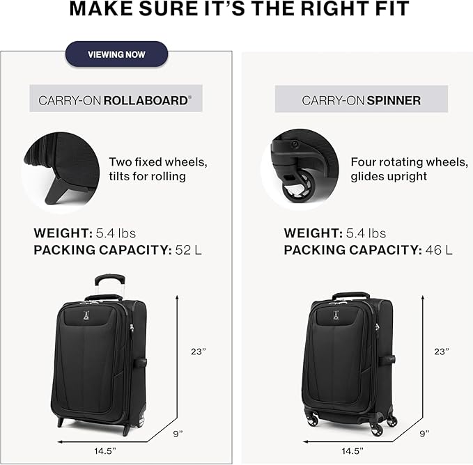 Travelpro Maxlite 5 Softside Expandable Upright 2 Wheel Carry-on Luggage, Lightweight, 22-Inch — Mocha