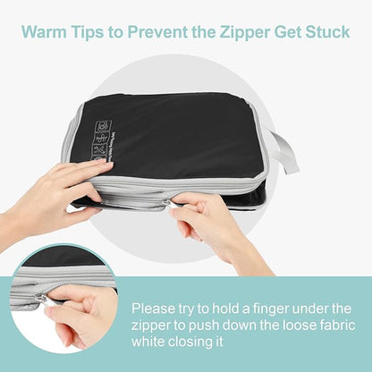 Cambond Compression Packing Cubes for Travel Women - Expandable Travel Bags Luggage Organizers Travel Essentials Compression Cubes for Travel Carry on Suitcases Organizer