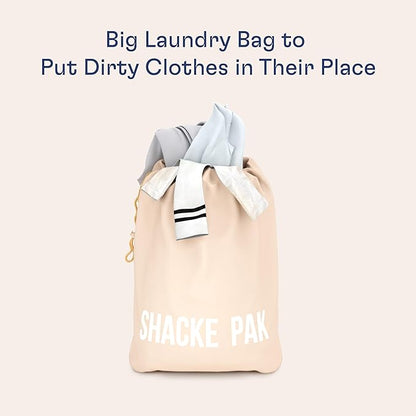 Shacke Premium 5 Packing Cubes Set - Lightweight Mesh Travel Luggage Organizers with Laundry Bag, 5-Piece Suitcase Storage System (Cream)
