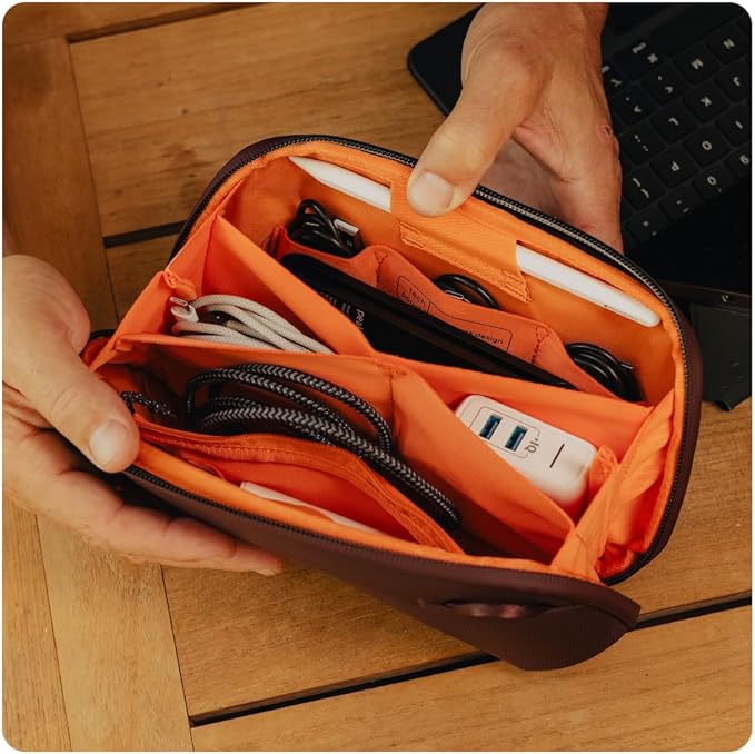 Peak Design Small Tech Pouch, Eclipse, Electronics Organizer for Travel or Everyday Carry, Origami-Style Storage, Cable Pass-Through, Weatherproof Recycled Nylon, Gear Carry Bag for Men and Women