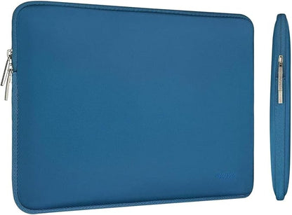 MOSISO Laptop Case 13.3 inch, 13-13.3 inch Laptop Sleeve Bag Compatible with MacBook Air/Pro 13/Pro 14 M5 M4 M3 M2 M1, HP Dell ASUS Lenovo, Neoprene Computer Sleeve Bag with Small Case, Lake Blue