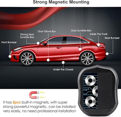 4G GPS Tracker for Vehicle - Magnetic Car Tracking Device with Real-Time Tracking, Anti-Theft Alerts, 6 Months Long Battery Life, Waterproof Tracker for Trucks, Fleet TK905-E Subscription Required