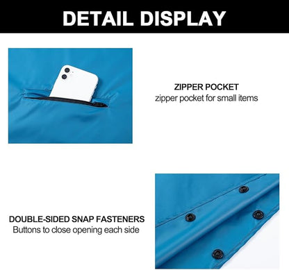 Fashion Hooded Rain Poncho Waterproof Raincoat Jacket with pocket for Women/Men/Adult