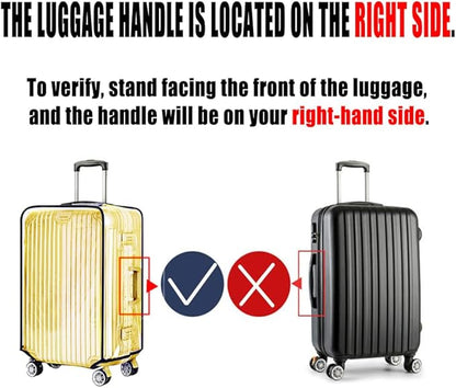 28 Inch Clear PVC Luggage Cover, 0.2mm Thick Lightweight Waterproof, Dustproof, Anti-Scratch Suitcase Cover, Luggage Covers for Suitcase TSA Approved, Fits 28"-29" Wheeled Luggage