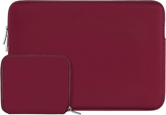 MOSISO Laptop Case 13 inch, 13 inch Laptop Sleeve Bag Compatible with MacBook Air 13 M4 M3 M2 M1 2025-2018 / Pro 13 M2 M1 2025-2016, Neoprene Computer Sleeve Bag with Small Case, Red