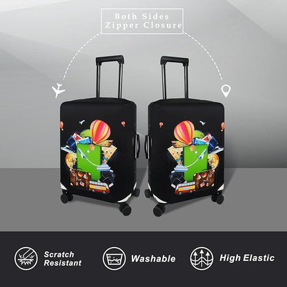 Explore Land Luggage Cover Suitcase Protector Fits 23-26 Inch Case (Travel, M)