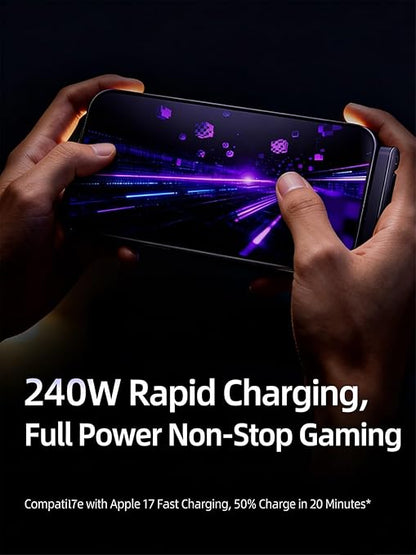 2-in-1 Invisible Holder Charger Cable, Charge Stand 2 in 1 Cable, Invisible Stand Charging Cables, Fast Charge USB C 90 Degree Cables, Multi-Functional High Speed for Gaming