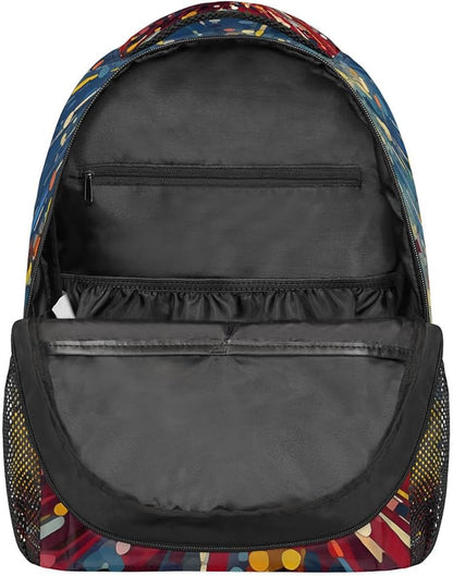 Art Football Backpack for Women Men Kids 16 Inch Laptop Backpack Lightweight Travel Backpack Purse Casual Daypack School Backpacks for Girls Boys