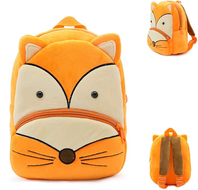 Cute Cartoon Animal Backpack Toddler School Bag for Children Baby Girls Boys(Fox)