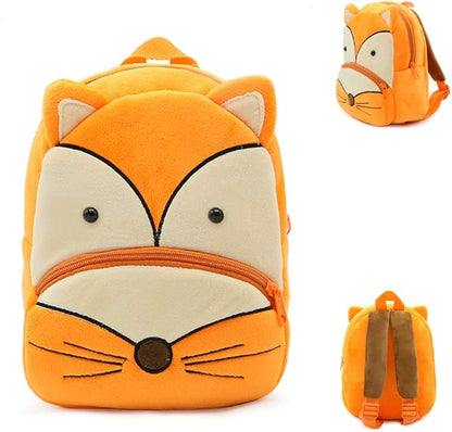 Cute Cartoon Animal Backpack Toddler School Bag for Children Baby Girls Boys(Fox)