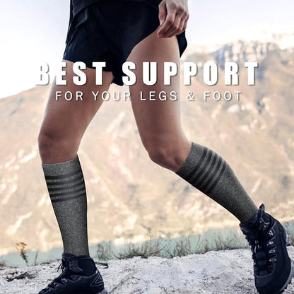 BLUEENJOY Copper Compression Socks for Women & Men (6 pairs) - Best Support for Nurses, Running, Hiking, Recovery