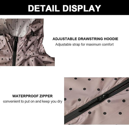 Fashion Hooded Rain Poncho Waterproof Raincoat Jacket with pocket for Women/Men/Adult