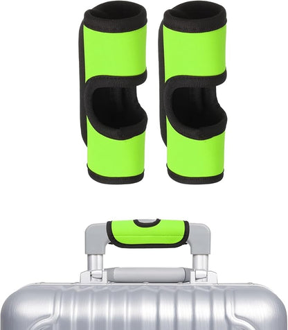 uxcell Luggage Handle Wrap, 2 Pcs Hollow Neoprene Handbag Grip Cover Protector Luggage Identifiers Suitcase Handle Wraps for Luggage Suitcase Travel Bags, Grass Green