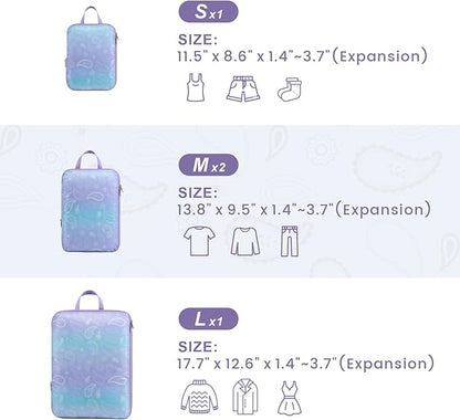 Cambond Compression Packing Cubes for Travel Women - Expandable Travel Bags Luggage Organizers Travel Essentials Compression Cubes for Travel Carry on Suitcases Organizer