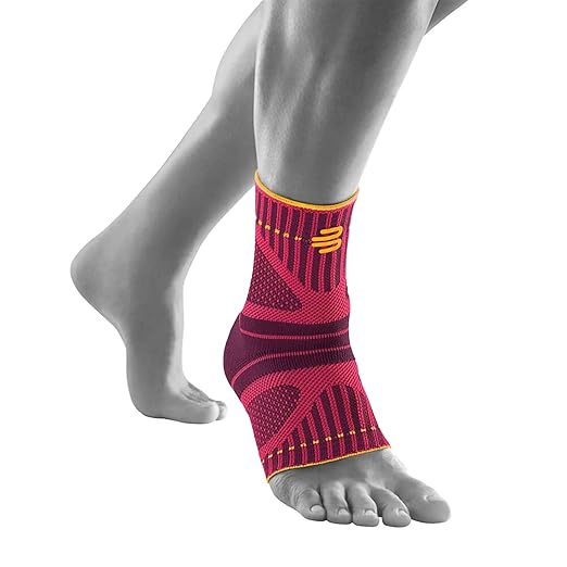 Bauerfeind Sports Ankle Support Dynamic - Ankle Compression Sleeve for Freedom of Movement - 3D AirKnit Fabric for Breathability - Premium Quality & Washable (XL, Pink)