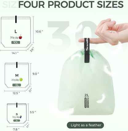 3 Set Packing Cubes for Travel, Lightweight Luggage Organizer Bags Waterproof Storage Bag, Multiple Sizes Reusable Used Essential for Gym Swim (Green)