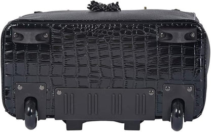 JKM & Company Rolling Laptop Bag for Women | Designer Wheeled Briefcase | Fits 13-17" Laptops | Office Travel Computer Case