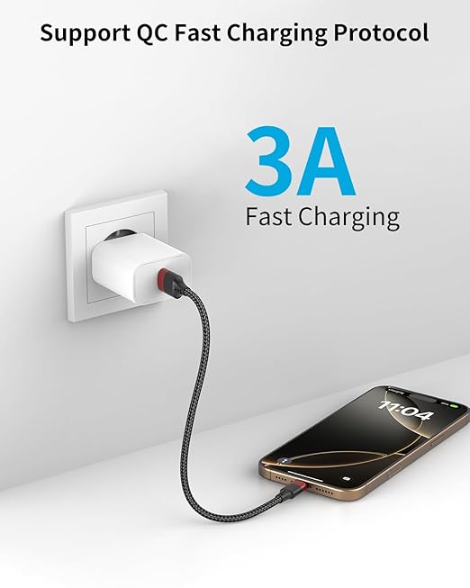 6 Inch USB to USB C Cable, 2 Pack Short Fast Charging Cord Type C, 0.5ft USB A to USB C Cable for iPhone 17 16 15 Pro, Samsung Galaxy S25 S24 S23, Google Pixel 10, Moto G