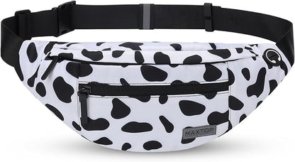 MAXTOP Large Crossbody Fanny Pack with 4-Zipper Pockets,Gifts for Enjoy Sports Festival Workout Traveling Running Casual Hands-Free Wallets Waist Pack Phone Bag Carrying All Phones