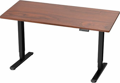 VIVO Electric 60 x 24 in Dual Motor Sit Stand Desk, Memory Height Adjustment, 2B Series, Dark Walnut Top Black Frame, DESK-KIT-2B6D