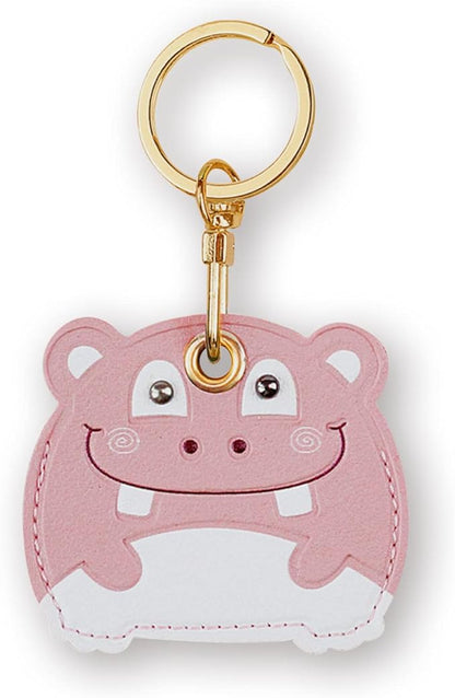 Leather Keychain Case Holder Compatible with Apple AirTag, GPS Airtag Keychain Finder Tracker with Key Ring, Anti-Scratch Protective Air Tag Cover