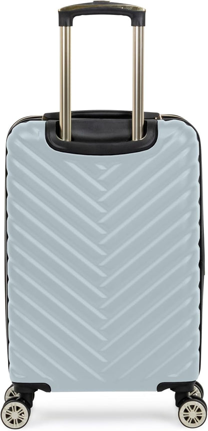 Kenneth Cole REACTION Madison Square Lightweight Hardside Chevron Expandable Spinner Luggage, Slate, 2-Piece Set (20" & 28")