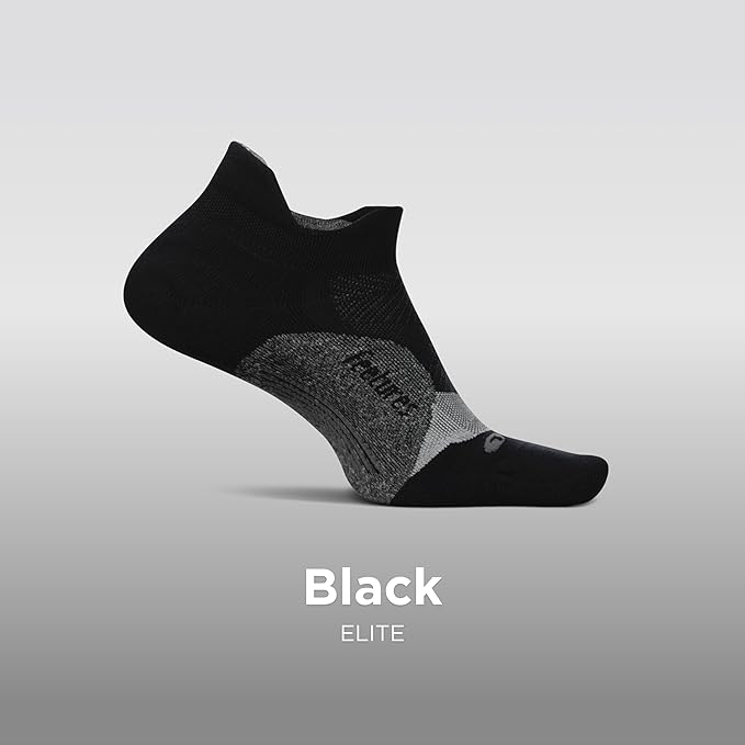 Feetures Elite Light Cushion No Show Tab Athletic Ankle Socks - Sport Sock with Targeted Compression