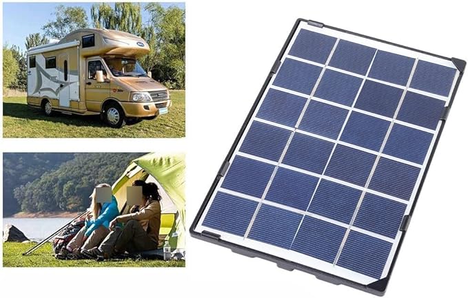 Solar Panel Charger 6W 5V Portable USB Solar Power Bank Waterproof for Mobile Devices Outdoor Lighting Water Pumps RV Boat Car Polysilicon 210x135x5mm