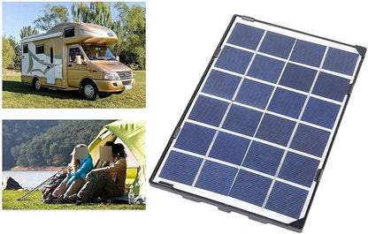 Solar Panel Charger 6W 5V Portable USB Solar Power Bank Waterproof for Mobile Devices Outdoor Lighting Water Pumps RV Boat Car Polysilicon 210x135x5mm
