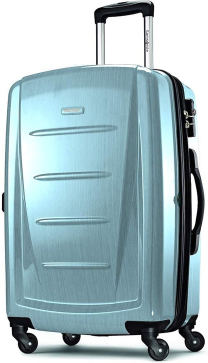 Samsonite Winfield 2 Hardside Expandable Luggage with Spinner Wheels, Ice Blue, Checked-Large 28-Inch