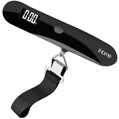 iHome Digital Luggage Scale - 110lbs Portable Suitcase Scale with LCD Display - Luggage Weight Scale (220LSGL2BL)