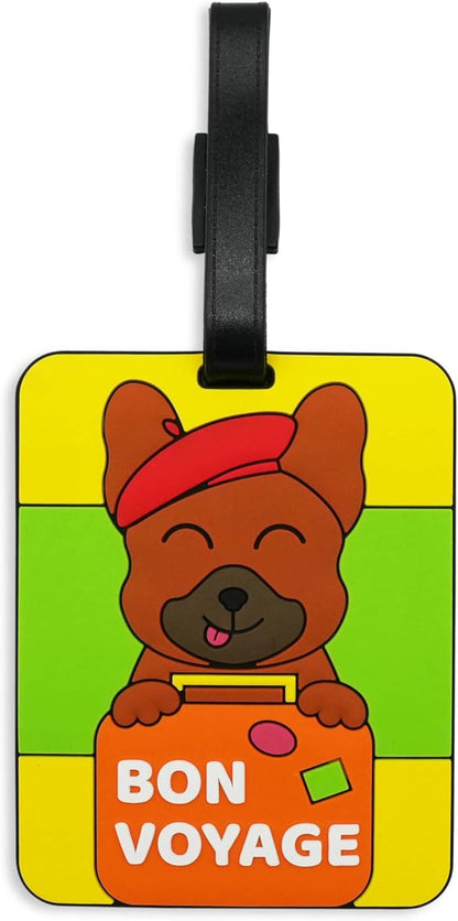 Funny Luggage Tag – Hilarious Travel ID Tag with Sarcastic Saying – Durable & Easy to Spot Suitcase Tag for Men, Women, Frequent Flyers, or Gag Gift for Travelers-Bon Voyage