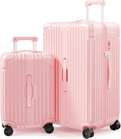 Krute Luggage Sets 2 Pieces PC+ABS Hardshell Suitcase with Wheels TSA Approved Suitcase Set 20+28 Inch Luggages