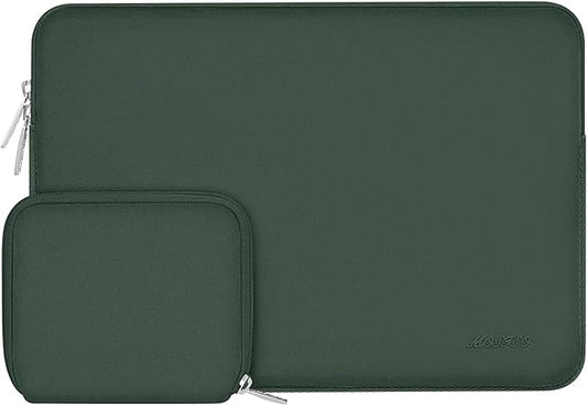 MOSISO Laptop Case 16 inch, 15-15.6 inch Laptop Sleeve Bag Compatible with MacBook Pro 16 inch, HP, Acer, Dell, Lenovo, ASUS Notebook, Neoprene Computer Sleeve Bag with Small Case, Midnight Green