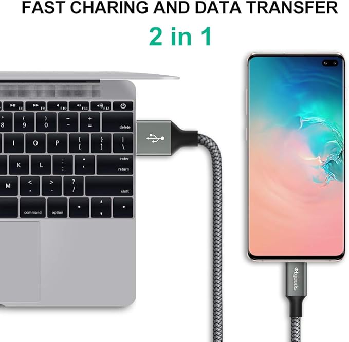 etguuds Long USB A to USB C Cable 10ft, 2-Pack Fast Charging Type C Charger Cord for iPhone 17 16 15 Pro Max Plus Air 16e, Samsung Galaxy S25 S24 S23 S22 S21 S20 S10 Note 20 A17 A16 A15 A26 A36 A56