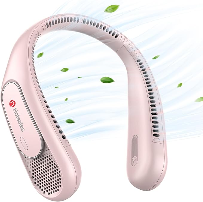 Hotsales Neck Fan, Hands Free Bladeless Neck Fans Portable Rechargeable, 6000 mAh Battery Operated Wearable Personal Fan, Cooling Neck Fan, 3 Speeds, USB Fan Gifts for Men, Women, Travel, Outdoor