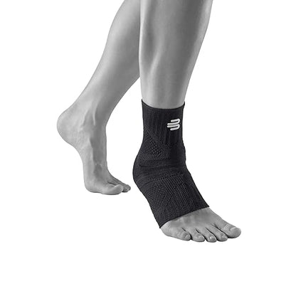 Bauerfeind Sports Ankle Support Dynamic - Ankle Compression Sleeve for Freedom of Movement - 3D AirKnit Fabric for Breathability - Premium Quality & Washable (L, All Black)