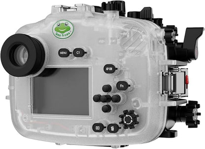 Sea Frogs Underwater Camera Case Compatible with Sony A7C-II for FE 90mm F2.8 Macro G OSS IPX8 40m/130ft Maximum Diving Depth A7C-2 Waterproof Camera Housing for Diving, Surfing, Rowing