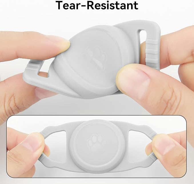 for Airtag Dog Collar Holder 2 Pack,Waterproof cat Collar Holder for Apple AirTag, Silicone Air Tags Case for Cat Dog Collars