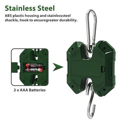 Digital Hanging Scale 660LB/300KG,Handheld Mini Crane Scale,Deer Hunting Scales,Digital Luggage Scale with Hooks for Farm，Fishing, Fish, Meat，Game,Outdoor.