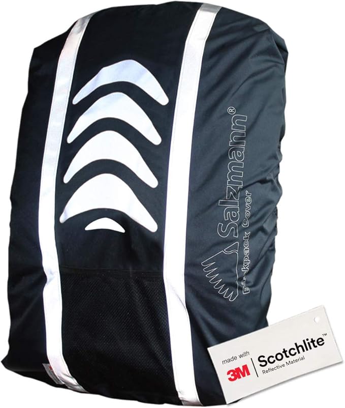 Salzmann 3M Reflective Backpack Cover | High Visibility, Waterproof & Weatherproof | Ideal for Cycling, Running & Hiking