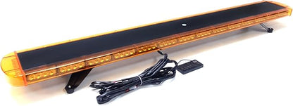 CFLMYYXGS 63" 120 LED Amber Warning Light Bar with Digital Controller 26 Flash Patterns 1W High-Intensity Beacons for Trucks Work Vehicles Weatherproof Emergency Strobe Lights (63 inches 120 LED)