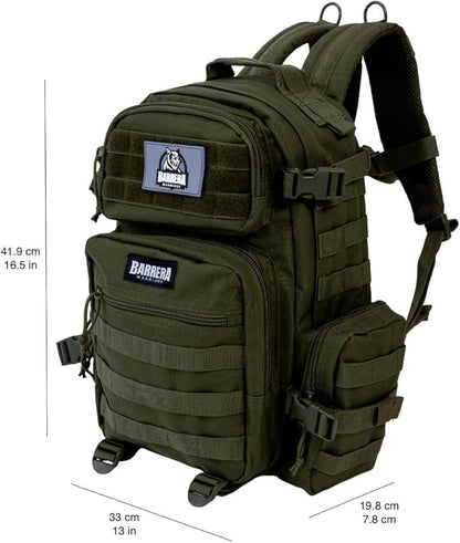 25 L Tactical Backpack: durable military-style backpack with MOLLE system for everyday use, gym, hiking, fishing, camping, and outdoor sports. (Olive Drab, Army green/Military Style)