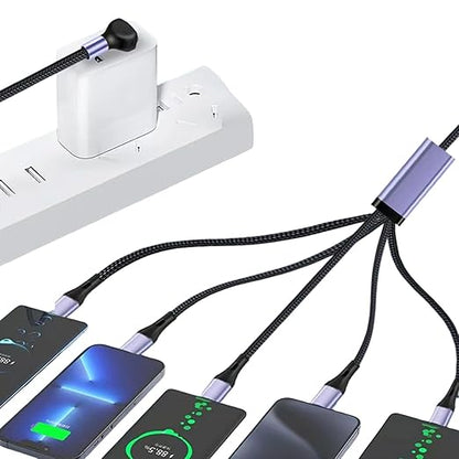 Nylon Braided 66W USB Charging Cord Nylon Metal Charges Supports Fast On Type C Connector for Multiple Devices Phone Cable