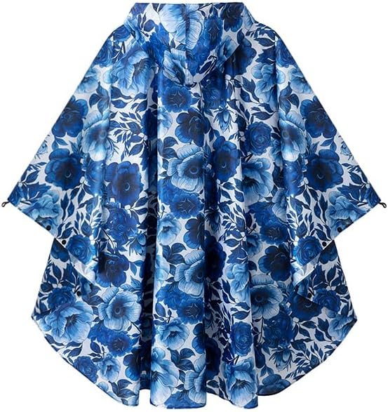 Fashion Hooded Rain Poncho Waterproof Raincoat Jacket with pocket for Women/Men/Adult